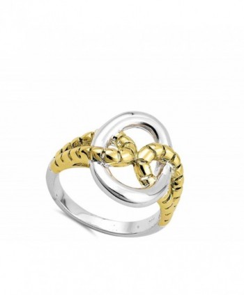 Gold Tone Polished Sterling Silver RNG16328 9