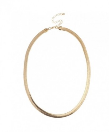 Lux Accessories Smooth Herringbone Necklace