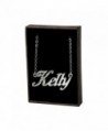 Name Necklace Kelly - 18K White Gold Plated - CN11LEFW35R