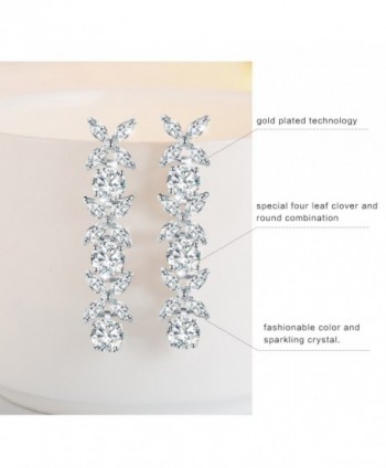 IncatonLeaf Crystal Earrings Birthday Christmas in Women's Drop & Dangle Earrings