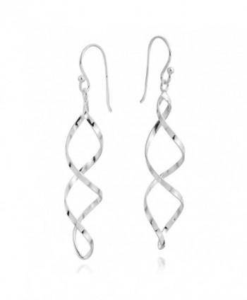 Infinity Spiral Sterling Silver Earrings