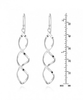Infinity Spiral Sterling Silver Earrings in Women's Drop & Dangle Earrings