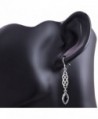Sterling Silver Zirconia Dangling Earrings in Women's Drop & Dangle Earrings