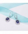 YAXING Sterling Snowflake Sapphire Leverback in Women's Drop & Dangle Earrings