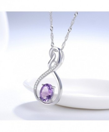 Amethyst Gemstone Birthstone Anniversary Girlfriend in Women's Y-Necklaces