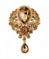 Bai You Mei Womens Classic Style Clear Glass Flower Brooch Pin Crystal Rhinestone Jewelry 11 Syles - 132-B - CV183LNYSHO