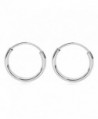 White Gold Endless Hoop Earrings