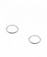 White Gold Endless Hoop Earrings in Women's Hoop Earrings