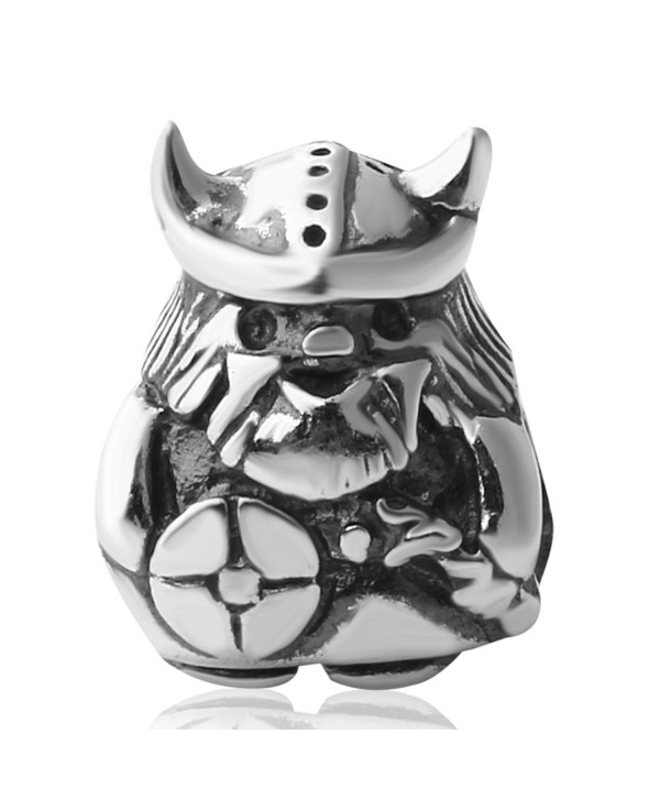 Hoobeads Viking Warrior Charms Authentic 925 Sterling Silver Bead Fits Europen Style Bracelets - Viking Warrior-2 - C1121IDWNXL