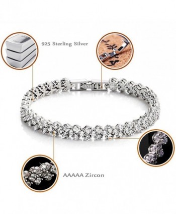 Elensan Sterling Zirconia Platinum Bracelet