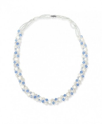 Cultured Freshwater Crystal Necklace Bracelet in Women's Pearl Strand Necklaces