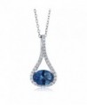 1.74 Ct Oval Royal Blue Mystic Topaz 925 Sterling Silver Pendant - CD11Y8YWPJP