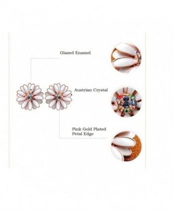 Beautiful Elegant Daisy Earrings Crystal in Women's Stud Earrings