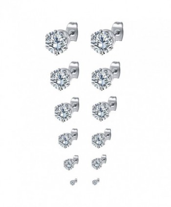 6Pairs Stainless Steel Earrings Valentines