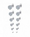 6Pairs Stainless Steel Earrings Valentines