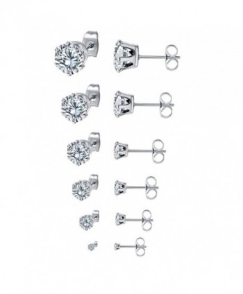6Pairs Stainless Steel Earrings Valentines in Women's Stud Earrings