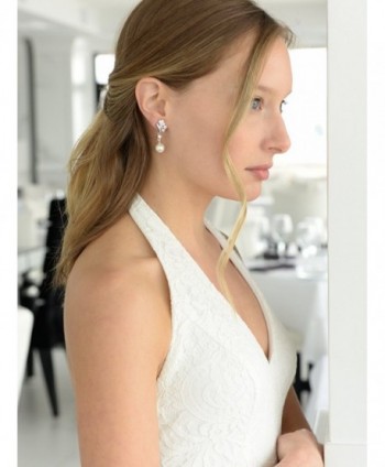 Mariell Graceful Zirconia Wedding Earrings in Women's Drop & Dangle Earrings