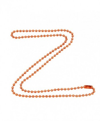 2.4mm Bright Copper Ball Chain Necklace with Extra Durable Color Protect Finish - CR12IERSG1R