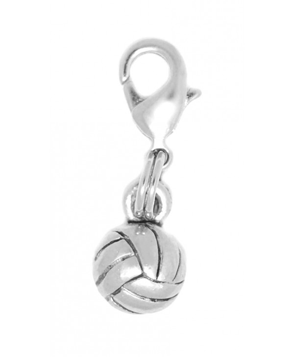 Clayvision Volleyball/Water Polo Ball Charm (Flat Back) Zipper Pull for bracelets and decoration - C4115VC0VJJ