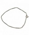 Sterling Silver Bead Bar Ball Chain Bracelet Italy- 7.5" - CZ11F2MFOX1