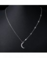 Sterling Crescent Jewelry Pendant Necklace