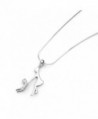 Sterling Zirconia Holding Pendant Necklace