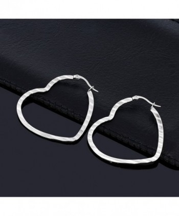 Inches Stainless Steel Silver Earrings in Women's Hoop Earrings