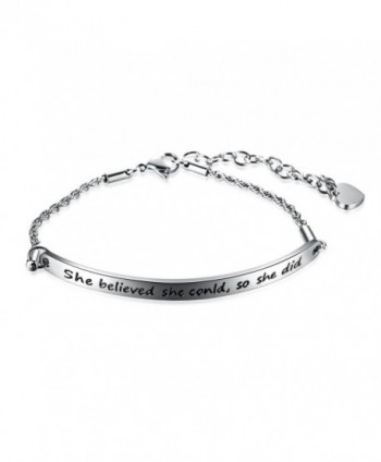 JunXin Stainless believed Inspirational Bracelet - CJ185U3TNYW