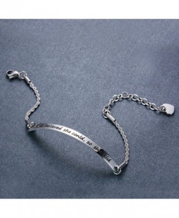 JunXin Stainless believed Inspirational Bracelet in Women's Link Bracelets