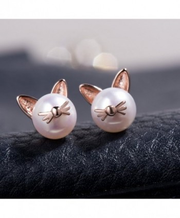 Meow Star Earrings Sterling Freshwater