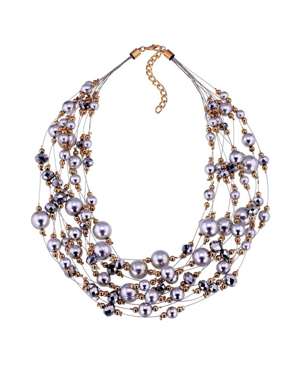 Jewelry Simulated Crystal Statement Necklace - CI120UAW74H