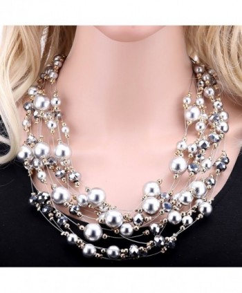 Jewelry Simulated Crystal Statement Necklace