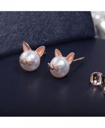Meow Star Earrings Sterling Freshwater in Women's Stud Earrings
