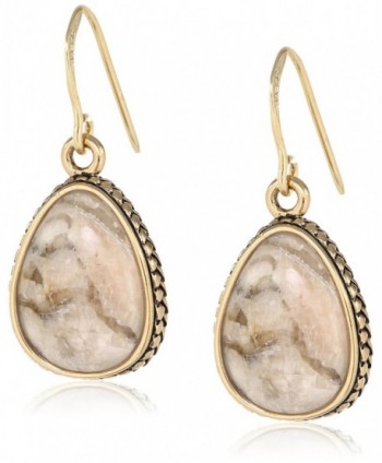 Barse Feldspar Jasper Teardrop Earrings - C811IQT07E3