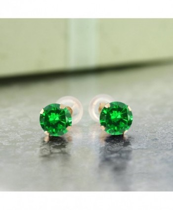 Yellow Simulated Emerald Womens Earrings