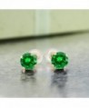 Yellow Simulated Emerald Womens Earrings