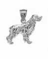 Solid Sterling Silver Cocker Spaniel Charm Pendant - C11898EQR0T