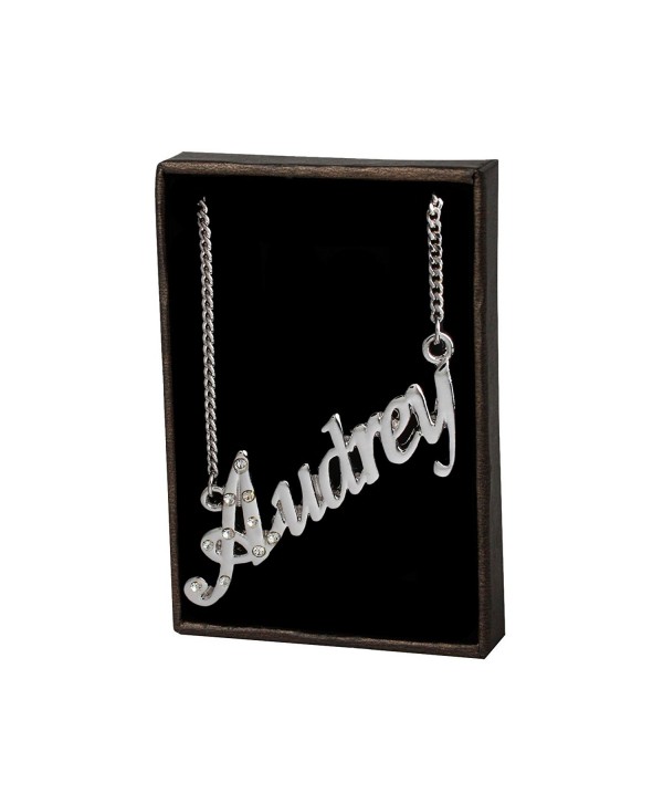Name Necklace Audrey - 18K White Gold Plated - CH11KPM67QL