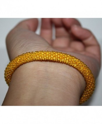 Crochet Glass Seed Bracelet Nepal in Women's Strand Bracelets