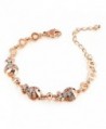 HuiSheng 7 Inch Colorful Fish-shaped Crystal Female Bracelet with Swarovski Crystal "Clownfish" - Gold - CL186A35YCM