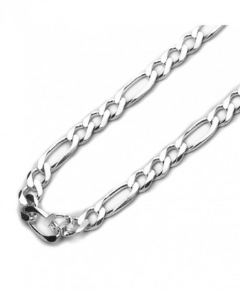 Sterling Silver Italian Figaro Necklace