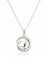 Disney Sterling Silver Open Circle Some People Are Worth Melting For with Olaf Pendant Necklace- 18" - C311V23PST9
