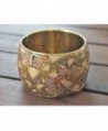 Neutral Floral Bangle Bracelet inches