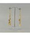 Yellow Plated Dangle Leverback Earrings