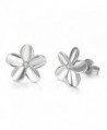 ImSky Earrings Sets for Women Flower Shaped Ear Studs White Gold Plated Jewellery - CQ180O7IYU4