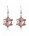 Swarovski Earrings Snowflake Champagne Birthstone - Champagne - CY12OBL4WK2