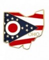 PinMart's State Shape of Ohio and Ohio Flag Lapel Pin - CR119PEKWF7
