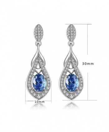 Sterling Teardrop Earrings Crystals Earring in Women's Drop & Dangle Earrings