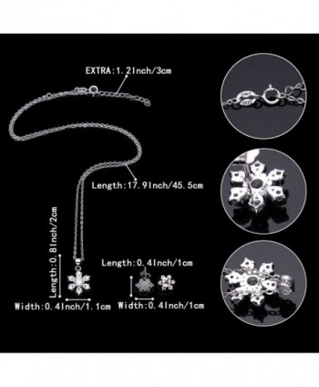 BriLove Sterling Zirconia Snowflake Necklace in Women's Jewelry Sets