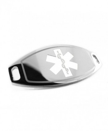 MyIDDr - Steel- Medical Alert ID Plate- Can be Attached to an ID Bracelet- White Symbol - C5116JZY9KJ